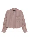 Rag & Bone Striped Shirt In Brown