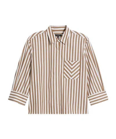 Rag & Bone Lucia Striped Cotton Shirt In Multi