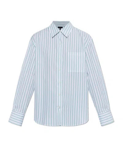 Rag & Bone Striped-pattern Shirt In Blue