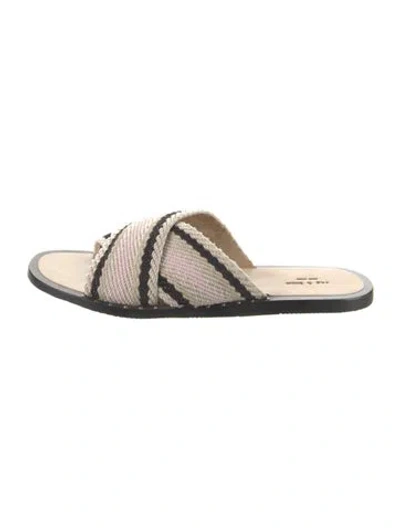Pre-owned Rag & Bone Striped Slides In Pink