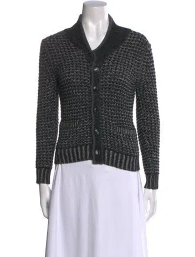 Pre-owned Rag & Bone Striped Sweater In Black/metallic