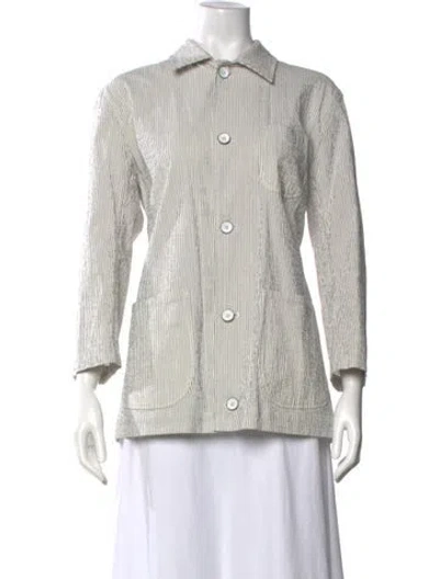 Pre-owned Rag & Bone Striped Sweater In White
