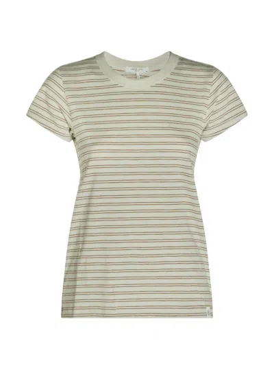 Rag & Bone Striped T-shirt In Neutral