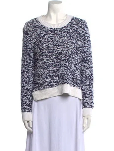 Pre-owned Rag & Bone Striped Turtleneck Sweater In Blue