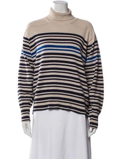 Pre-owned Rag & Bone Striped Turtleneck Sweater In Multi