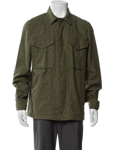 Pre-owned Rag & Bone Striped Utility Jacket In Green
