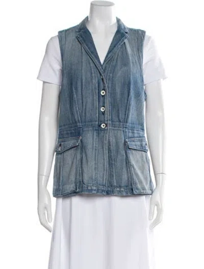 Pre-owned Rag & Bone Striped Vest In Blue