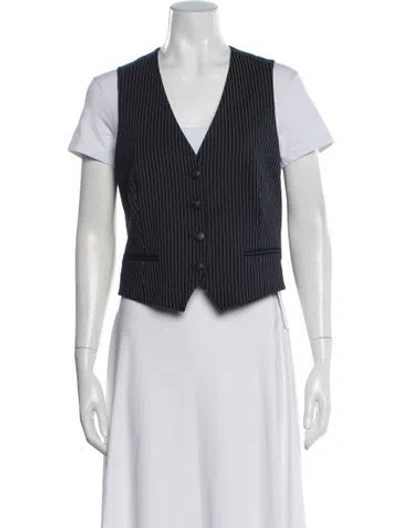 Pre-owned Rag & Bone Striped Vest In Blue