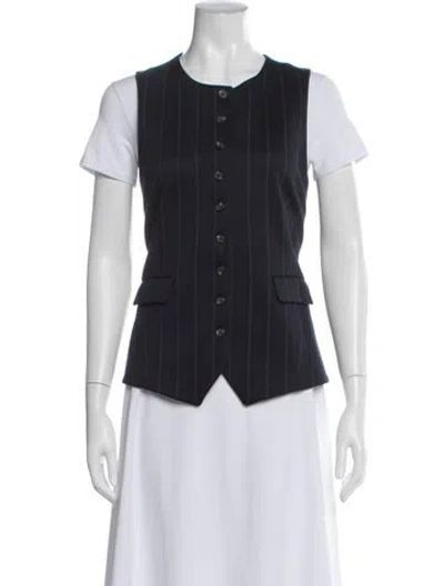 Pre-owned Rag & Bone Striped Vest In Blue