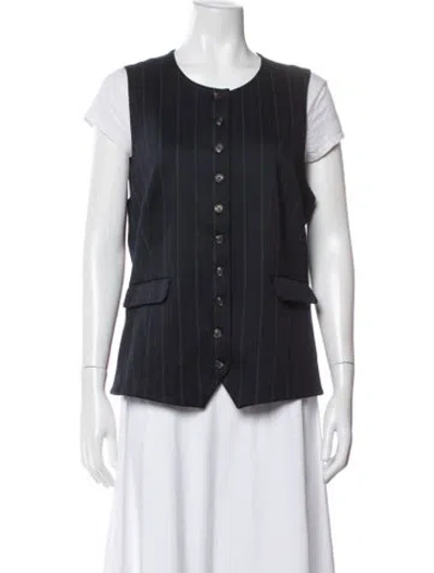 Pre-owned Rag & Bone Striped Vest W/ Tags In Blue
