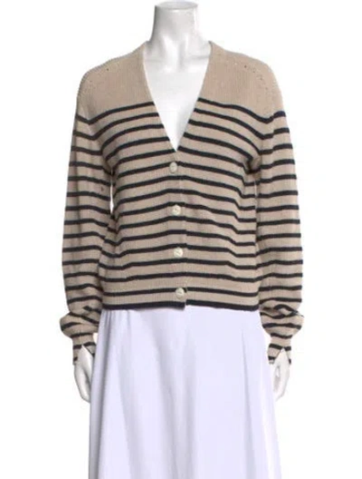 Pre-owned Rag & Bone Striped V-neck Sweater
