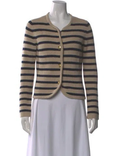 Pre-owned Rag & Bone Striped V-neck Sweater