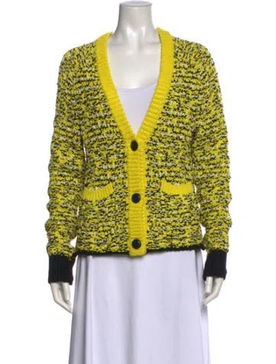 Pre-owned Rag & Bone Striped V-neck Sweater In Multi