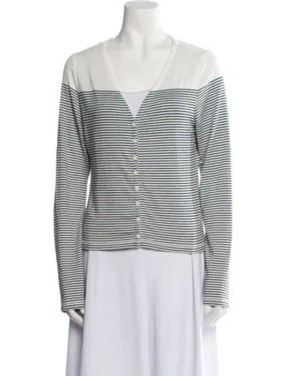Pre-owned Rag & Bone Striped V-neck Sweater In Multi