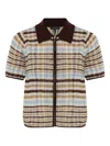 Rag & Bone Womens Ivrmt Leva Striped Wool-blend Top In Multi