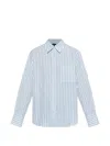 Rag & Bone Striped-pattern Shirt In Blue