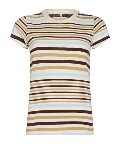 Rag & Bone Stripedprint Shortsleeve Tshirt In Multi