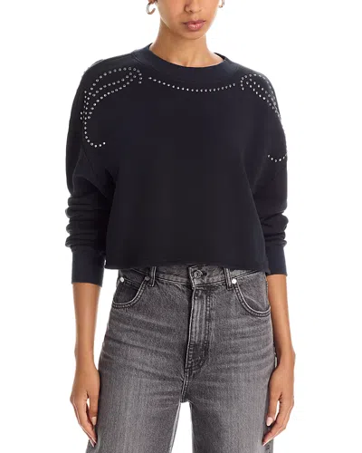 Rag & Bone Studded Sweatshirt In Black