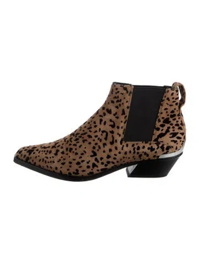 Pre-owned Rag & Bone Suede Animal Print Chelsea Boots In Multi