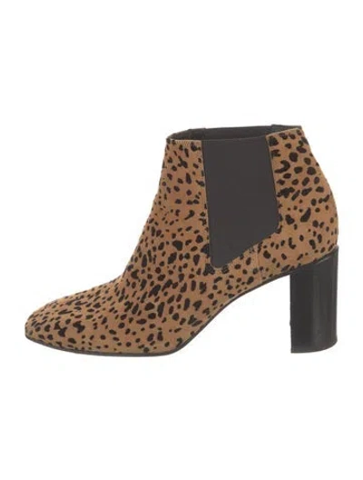 Pre-owned Rag & Bone Suede Animal Print Chelsea Boots In Neutral
