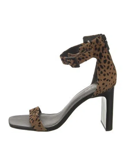 Pre-owned Rag & Bone Suede Animal Print Sandals In Brown