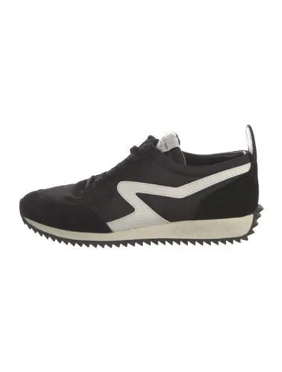 Pre-owned Rag & Bone Suede Athletic Sneakers In Black