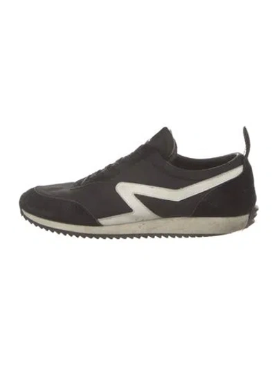 Pre-owned Rag & Bone Suede Athletic Sneakers In Black/white
