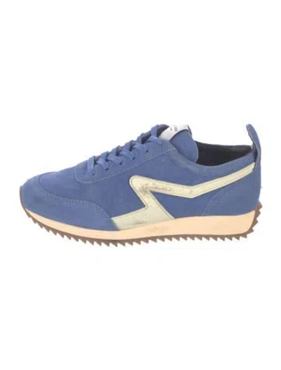 Pre-owned Rag & Bone Suede Athletic Sneakers In Blue