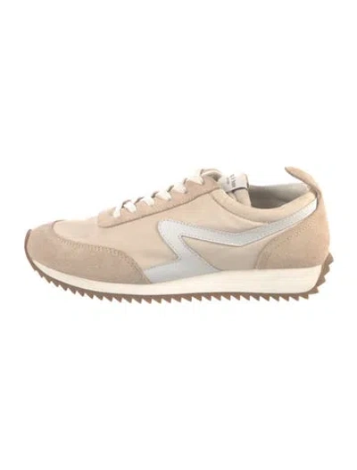 Pre-owned Rag & Bone Suede Athletic Sneakers In Neutrals/white