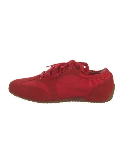 Pre-owned Rag & Bone Suede Athletic Sneakers In Red