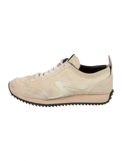 Pre-owned Rag & Bone Suede Athletic Sneakers In White