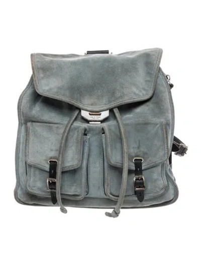 Pre-owned Rag & Bone Suede Backpack In Blue