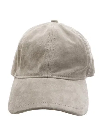Pre-owned Rag & Bone Suede Baseball Cap In Grey