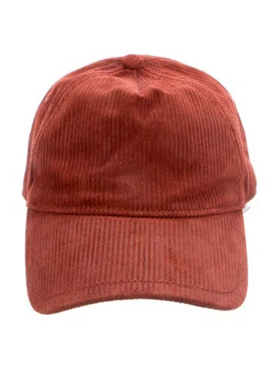 Pre-owned Rag & Bone Suede Baseball Cap In Red