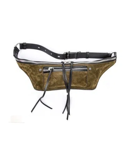 Pre-owned Rag & Bone Suede Belt Bag In Black