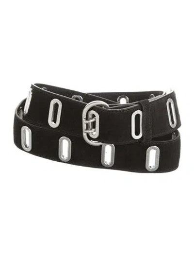 Pre-owned Rag & Bone Suede Belt In Black