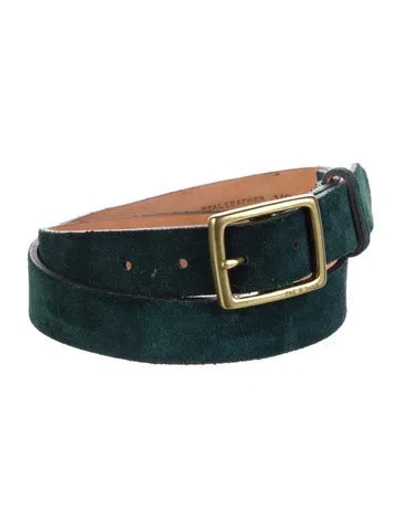Pre-owned Rag & Bone Suede Belt In Green