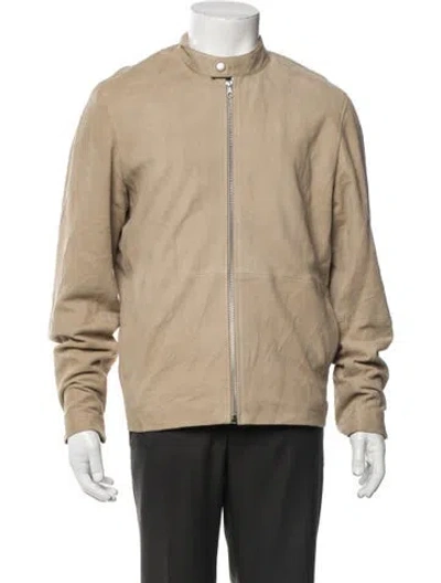 Pre-owned Rag & Bone Suede Bomber Jacket In Neutral