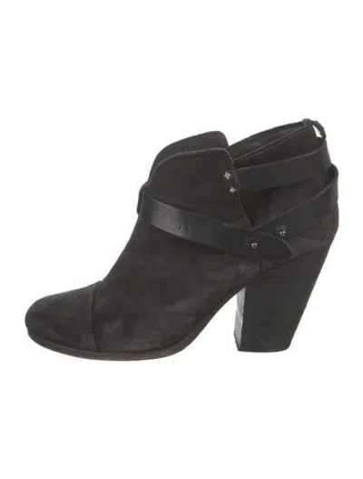 Pre-owned Rag & Bone Suede Boots In Black