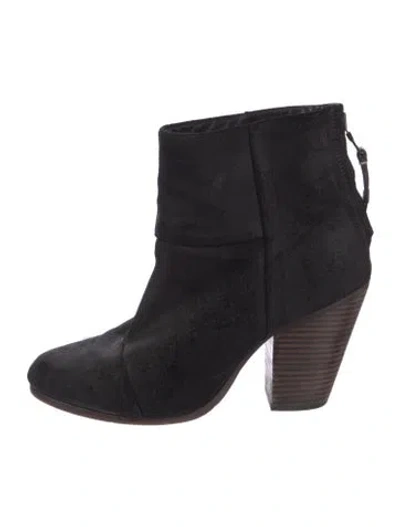 Pre-owned Rag & Bone Suede Boots In Black