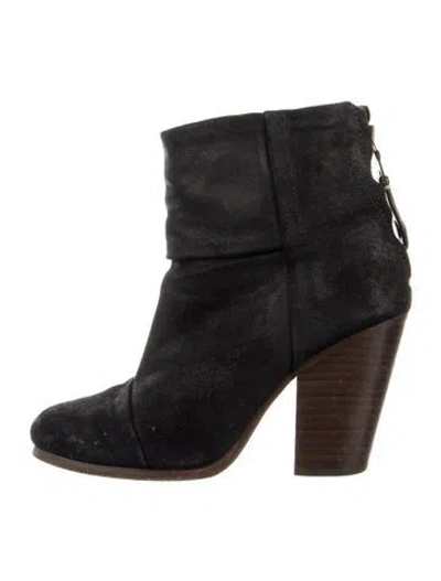 Pre-owned Rag & Bone Suede Boots In Black