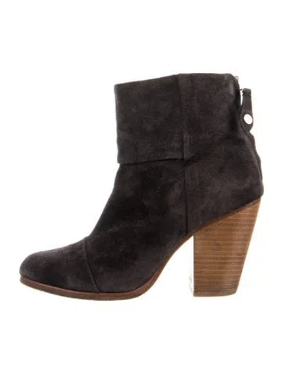 Pre-owned Rag & Bone Suede Boots In Black