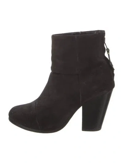 Pre-owned Rag & Bone Suede Boots In Black