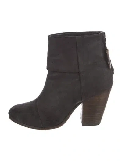 Pre-owned Rag & Bone Suede Boots In Black