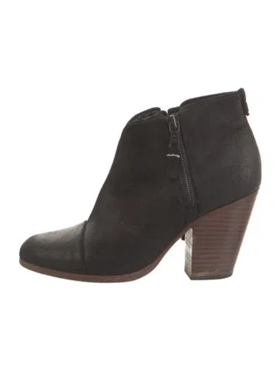 Pre-owned Rag & Bone Suede Boots In Black