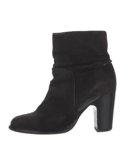 Pre-owned Rag & Bone Suede Boots In Black