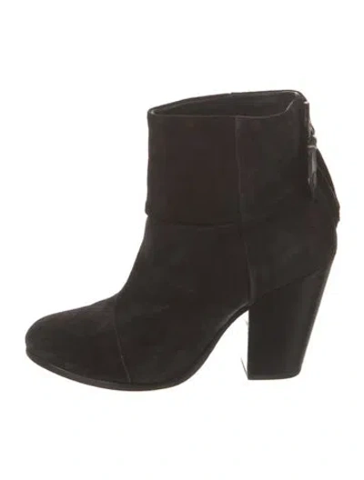 Pre-owned Rag & Bone Suede Boots In Black