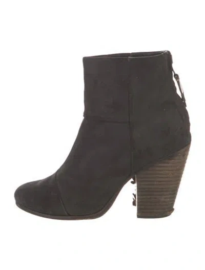 Pre-owned Rag & Bone Suede Boots In Black