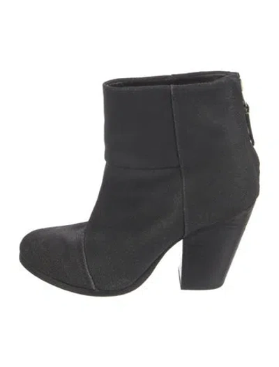 Pre-owned Rag & Bone Suede Boots In Black