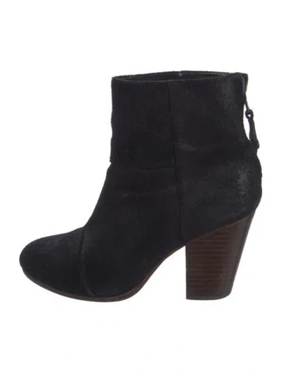 Pre-owned Rag & Bone Suede Boots In Black